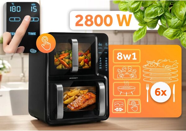 Friteza na vrući zrak 12 l dvostruka komora Berdsen BD-664 2800 W