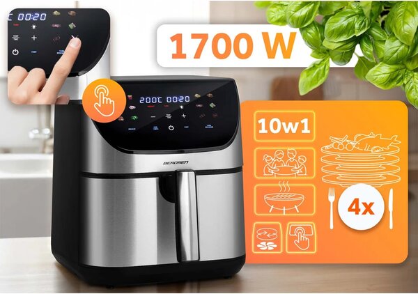Friteza na vrući zrak 8 l Berdsen BD-659 1700 W srebrni