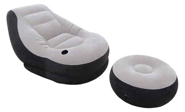 Baršunasta fotelja s tabureom 130 × 99 × 76 cm Intex 68564
