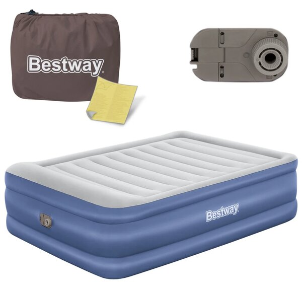 Madrac na napuhavanje 203 × 152 × 61 cm s električnom pumpom Bestway 67690