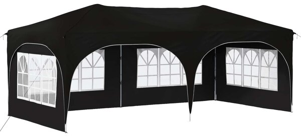 Rastezljivi šator za zabave 575 x 288 x 245 cm Crna - Crna / 575 x 288 x 245 cm
