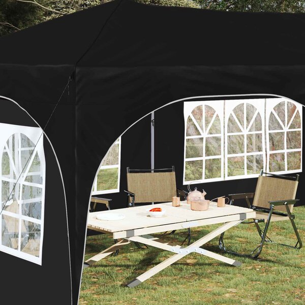 Rastezljivi šator za zabave 575 x 288 x 245 cm Crna - Crna / 575 x 288 x 245 cm