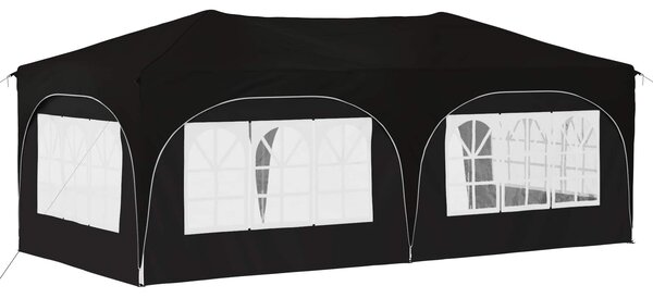 Rastezljivi šator za zabave 575 x 288 x 245 cm Crna - Crna / 575 x 288 x 245 cm