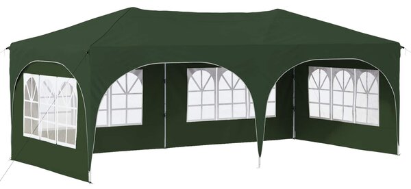Rastezljivi šator za zabave 575 x 288 x 245 cm Zelena - Zelena / 575 x 288 x 245 cm