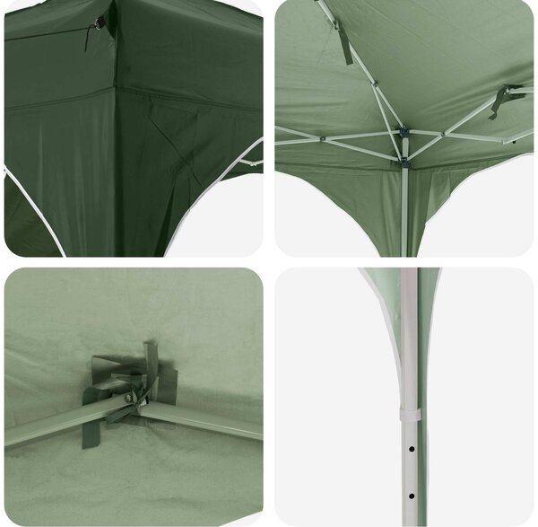 Rastezljivi šator za zabave 575 x 288 x 245 cm Zelena - Zelena / 575 x 288 x 245 cm