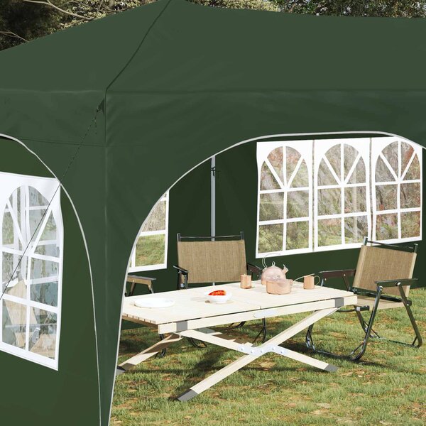 Rastezljivi šator za zabave 575 x 288 x 245 cm Zelena - Zelena / 575 x 288 x 245 cm