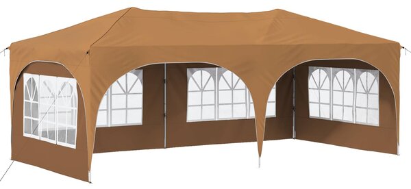 Rastezljivi šator za zabave 575 x 288 x 245 cm Bež - Bež / 575 x 288 x 245 cm