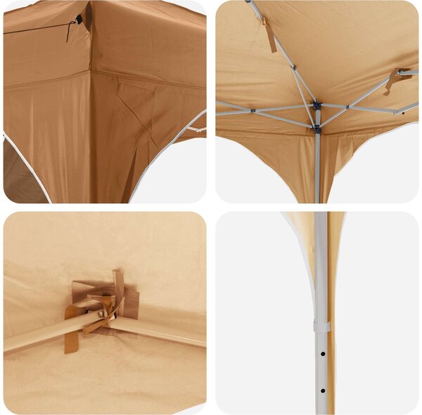 Rastezljivi šator za zabave 575 x 288 x 245 cm Bež - Bež / 575 x 288 x 245 cm