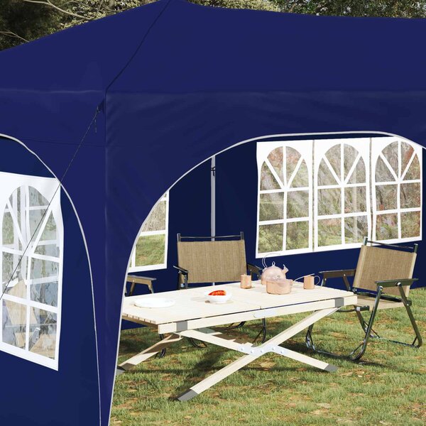 Rastezljivi šator za zabave 575 x 288 x 245 cm Plava - Plava / 575 x 288 x 245 cm