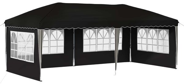 Rastezljivi šator za zabave 575 x 289 x 245 cm Crna - Crna / 575 x 289 x 245 cm