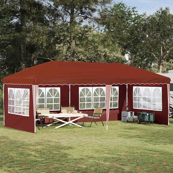 Rastezljivi šator za zabave 575 x 289 x 245 cm Terakota - Terakota / 575 x 289 x 245 cm