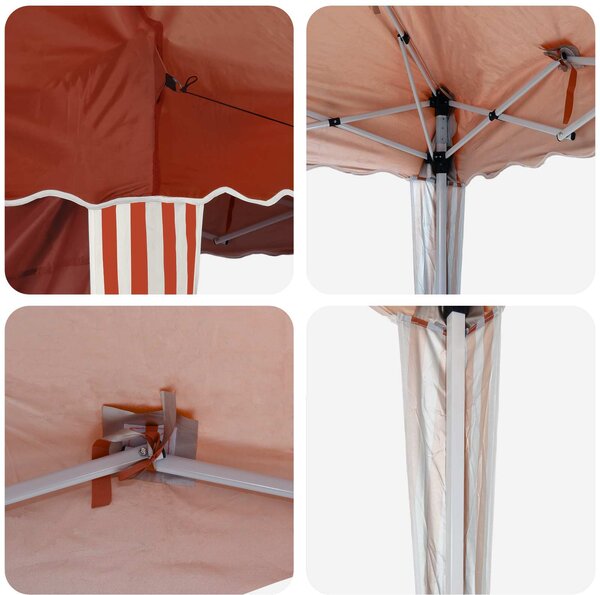 Rastezljivi šator za zabave 575 x 289 x 245 cm Terakota - Terakota / 575 x 289 x 245 cm