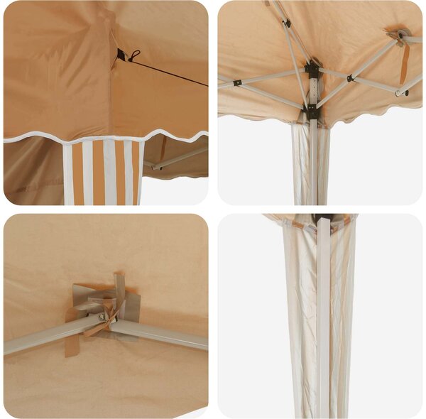 Rastezljivi šator za zabave 575 x 289 x 245 cm Bež - Bež / 575 x 289 x 245 cm