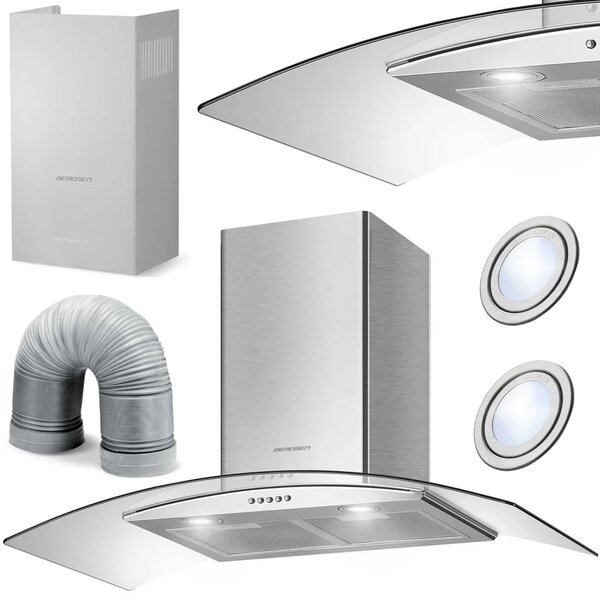 Kuhinjska napa s dimnjakom Berdsen BT-223 90 cm inox