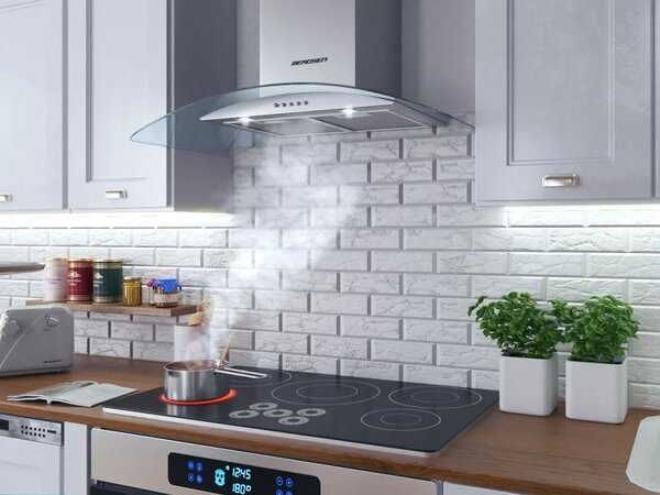 Kuhinjska napa s dimnjakom Berdsen BT-223 90 cm inox