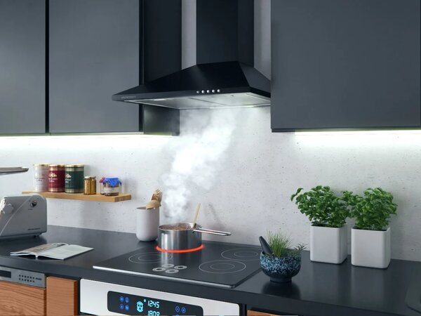 Kuhinjska napa s dimnjakom Berdsen BT-214 60 cm crna