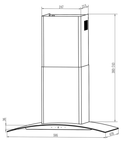 Kuhinjska napa Berdsen BT-216 60 cm crna