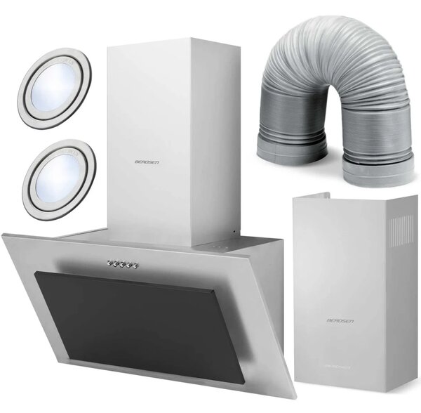 Kuhinjska napa s dimnjakom Berdsen BT-209 60 cm inox-crna