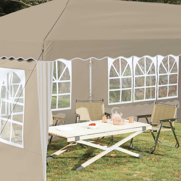 Rastezljivi šator za zabave 575 x 289 x 245 cm Krem - Krem / 575 x 289 x 245 cm