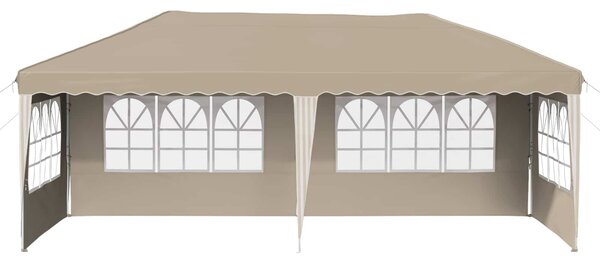 Rastezljivi šator za zabave 575 x 289 x 245 cm Krem - Krem / 575 x 289 x 245 cm