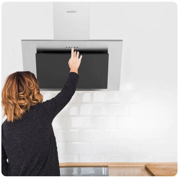 Kuhinjska napa s dimnjakom Berdsen BT-209 60 cm inox-crna