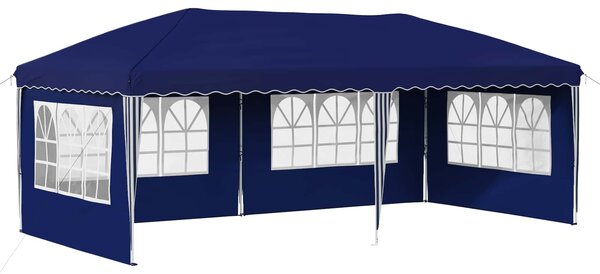 Rastezljivi šator za zabave 575 x 289 x 245 cm Plava - Plava / 575 x 289 x 245 cm