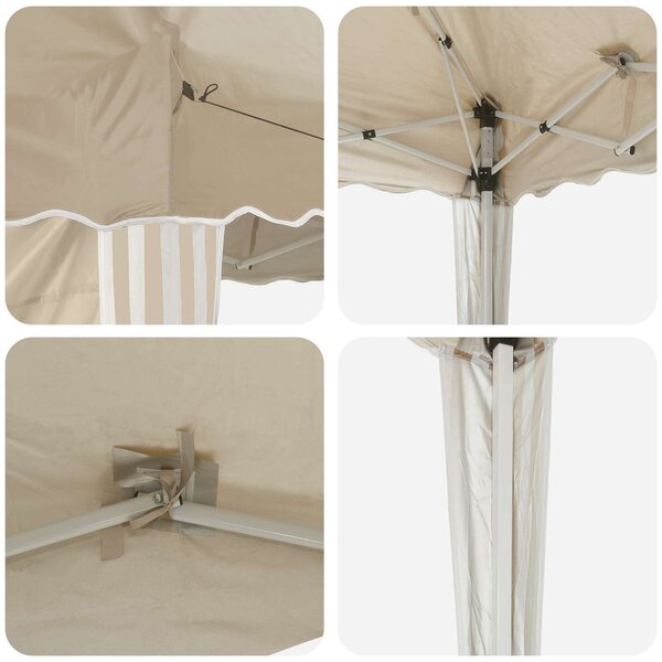 Rastezljivi šator za zabave 575 x 289 x 245 cm Krem - Krem / 575 x 289 x 245 cm
