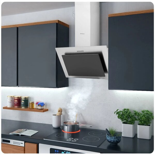 Kuhinjska napa s dimnjakom Berdsen BT-209 60 cm inox-crna