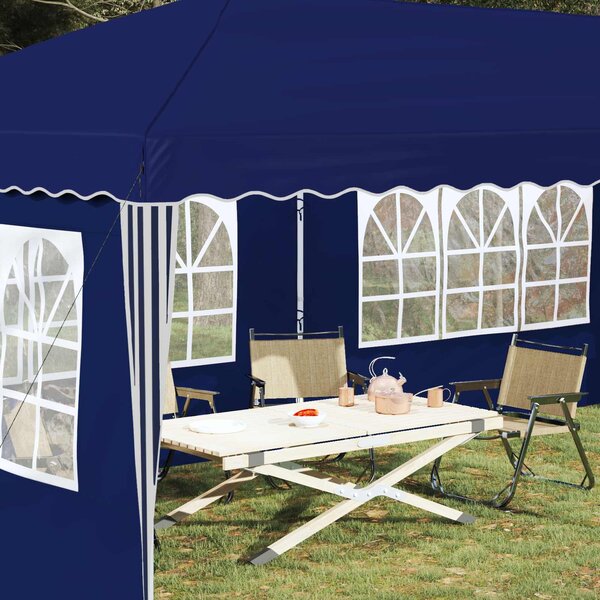 Rastezljivi šator za zabave 575 x 289 x 245 cm Plava - Plava / 575 x 289 x 245 cm