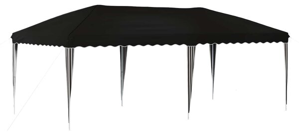 Rastezljivi šator za zabave 575 x 290 x 245 cm Crna - Crna / 575 x 290 x 245 cm