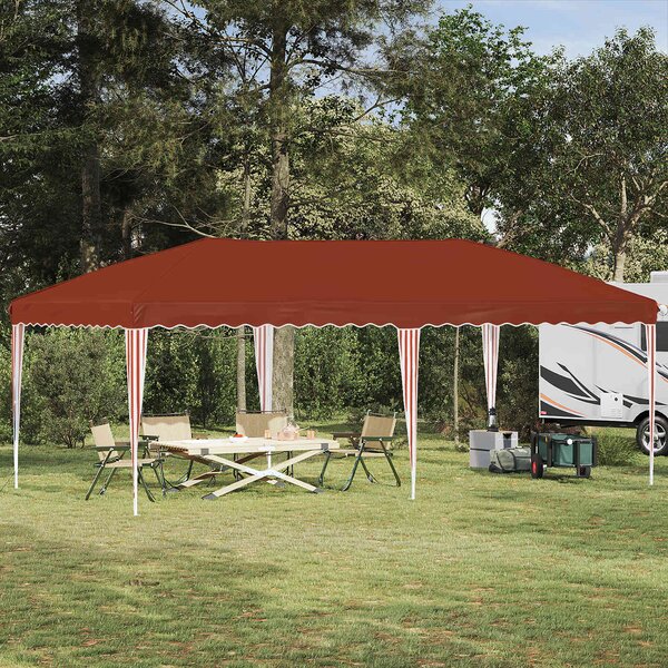 Rastezljivi šator za zabave 575 x 290 x 245 cm Terakota - Terakota / 575 x 290 x 245 cm
