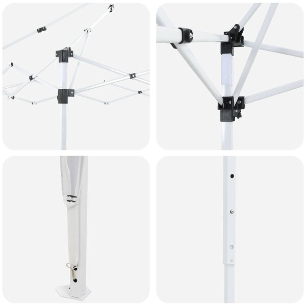 Rastezljivi šator za zabave 288 x 288 x 245 cm Crna - Crna / 288 x 288 x 245 cm