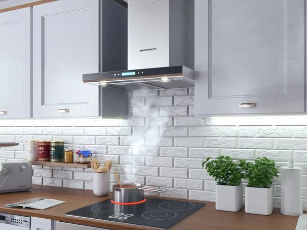 Berdsen BE-60A-T2 INOX kuhinjska napa s dimnjakom 60 cm