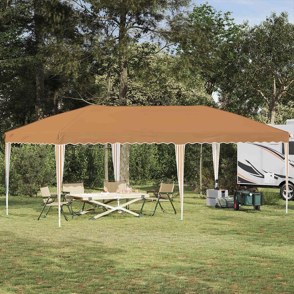 Rastezljivi šator za zabave 575 x 290 x 245 cm Bež - Bež / 575 x 290 x 245 cm