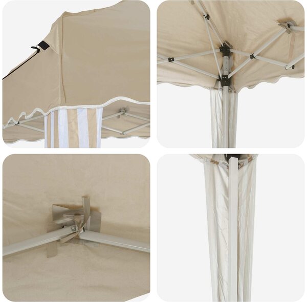 Rastezljivi šator za zabave 195 x 195 x 245 cm Krem - Krem / 195 x 195 x 245 cm