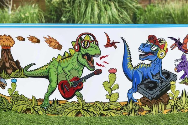 Proširivi bazen s dinosaurima za djecu 3+ BESTWAY 244x46 cm vinil + PVC