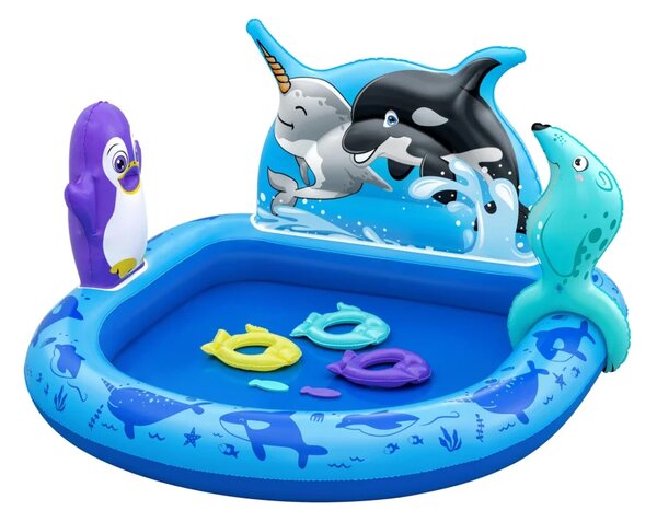 Napuhani dječji bazen za igru ​​Sea Expedition za djecu 2+ BESTWAY 134x131x73cm + Pribor za