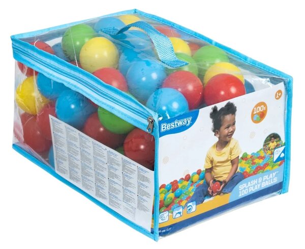 Set od 100 loptica 5,85 cm za BESTWAY suhi bazen, 4 boje + vrećica
