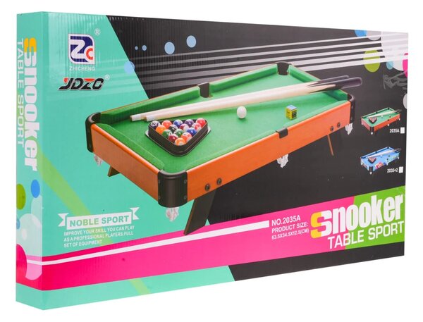 Biljarski stol za djecu 8+ MDF ploča + 16 kugli + 2 štapa za biljanje + pribor
