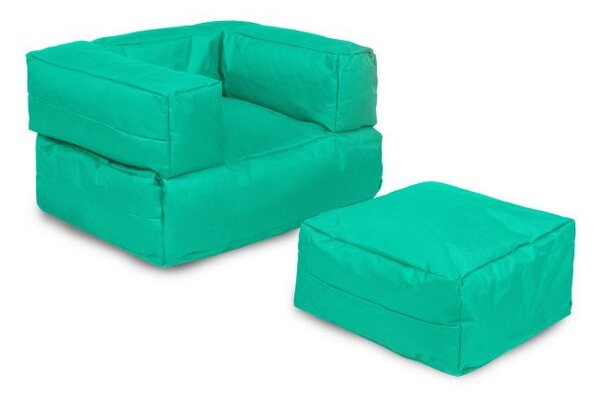 Atelier Del Sofa Vreća za sjedenje, Kids Single Seat Pouffe - Turquoise