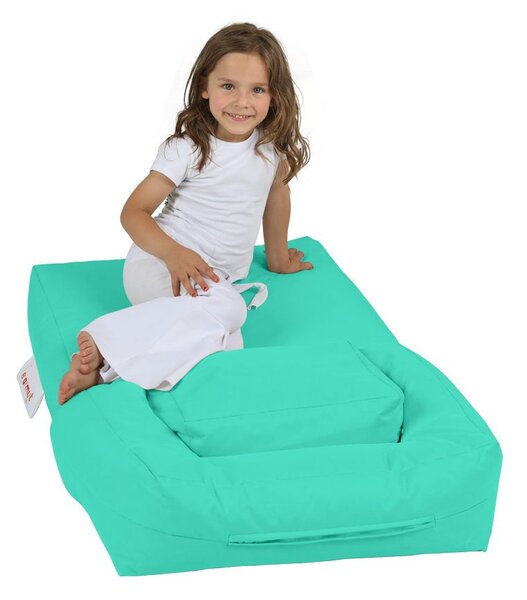 Atelier Del Sofa Vreća za sjedenje, Kids Single Seat Pouffe - Turquoise