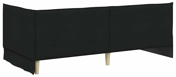Kutni okvir kreveta s uzglavljem Crna 80 x 200 cm tkanina - Crna / 80 x 200 cm