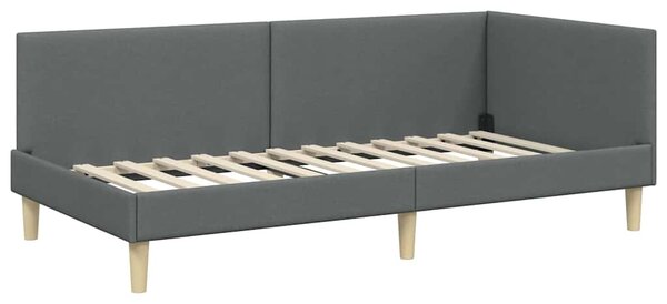 Kutni okvir kreveta s uzglavljem Tamno siva 80 cm x 200 cm - Siva / 80 cm x 200 cm