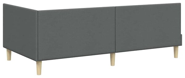 Kutni okvir kreveta s uzglavljem Tamno siva 80 cm x 200 cm - Siva / 80 cm x 200 cm