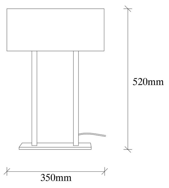 Opviq Stolna lampa SALIHINI metalna crno - bijela, 35 x 15 cm, visina 52 cm, E 27 40 W, Salihini - MR-616