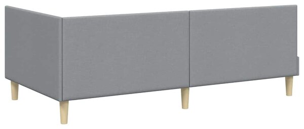 Kutni okvir kreveta s uzglavljem Svijetlo siva 100 cm x 200 cm - Svjetlosiva / 100 cm x 200 cm