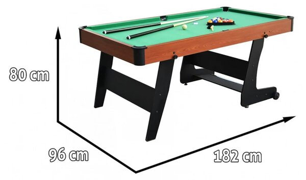 Biljarski stol 6 ft 182x96cm, zelena