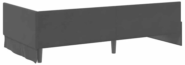 Kutni krevetni okvir s madracem Ostalo 2 pcs Crna Baršun - Crna / 80 x 200 cm