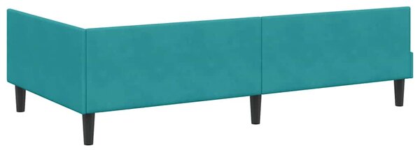 Kutni krevetni okvir s madracem Ostalo 2 pcs Tirkizna Baršun - Tirkizna / 80 x 200 cm