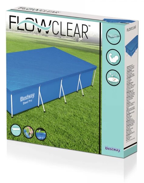 Poklopac 410x226cm za bazen s okvirom od čelika 400x211x81cm BESTWAY